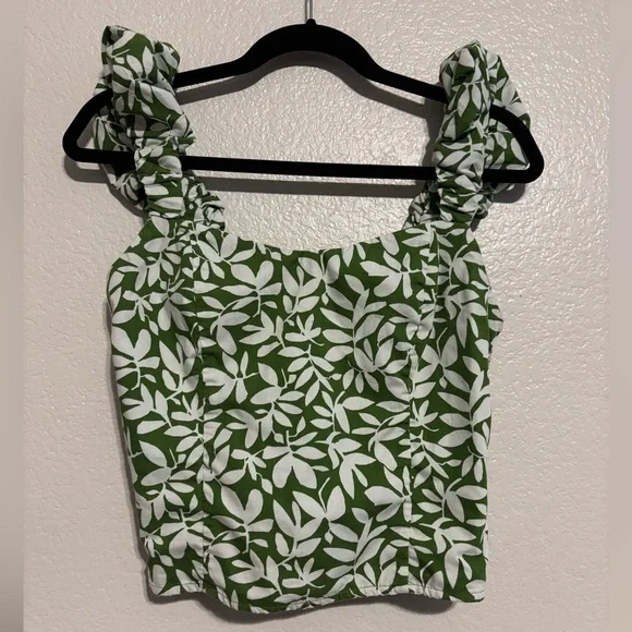 Abercrombie bubble strap poplin top - Picture 1 of 3